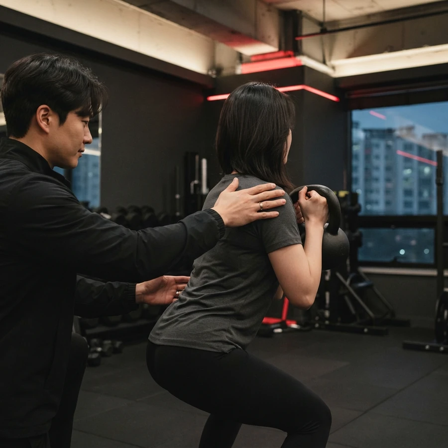 한빛프라임피트니스 센터 시설 및 운동 모습
